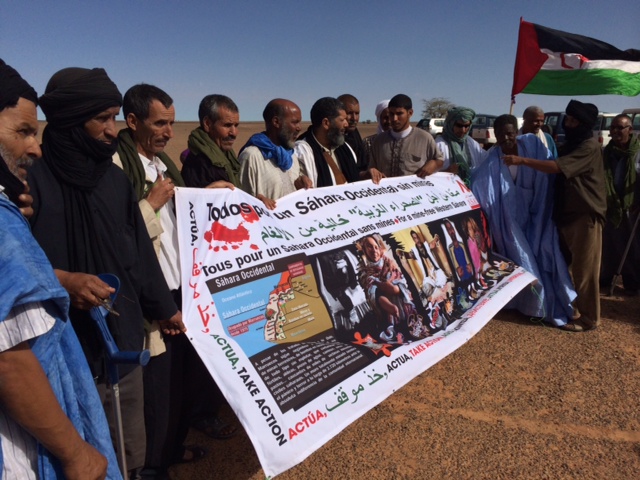 Así protestan contra muro marroquí en Sahara Occidental
