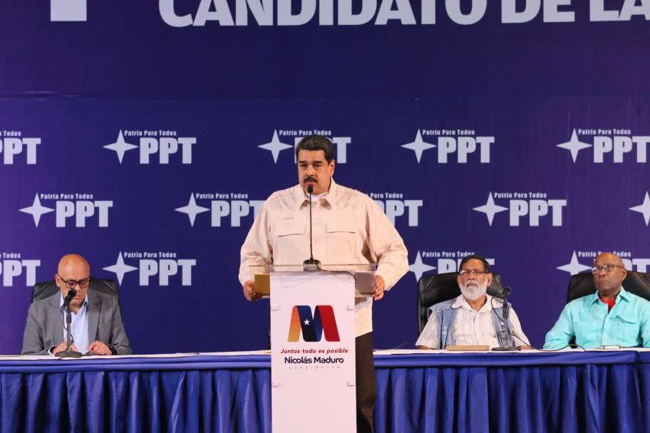 Nicolás Maduro acepto ser el candidato del partido Patria para Todos