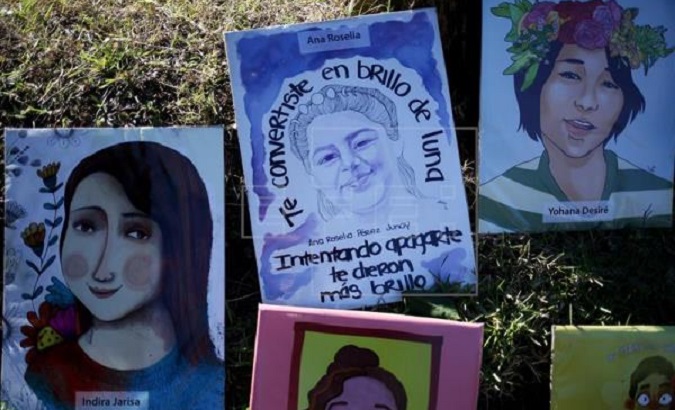 Paintings in honor of the 41 girls who died in the fire.