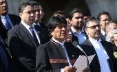 El presidente Evo Morales agradeció al pueblo boliviano por acompañar el proceso de alegatos por la demanda marítima. 