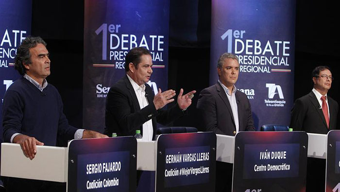 El primer debate televisivo entre los candidatos a la Presidencia de Colombia permitió vislumbrar las propuestas de cada uno de los aspirantes.