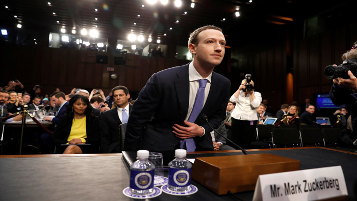 El creador de Facebook, Mark Zuckerberg, declaró en una sesión del Senado al ser interrogado por un asunto de seguridad