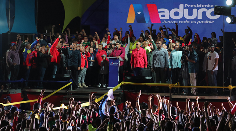 El recién reelecto presidente venezolano, Nicolás Maduro, agradeció a los electores por la victoria conseguida con más del 60 por ciento de votos válidos.