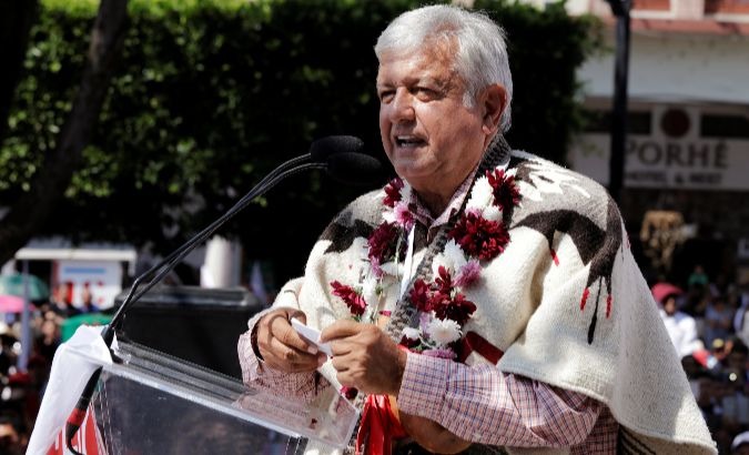 Mexican presidential candidate Andres Manuel Lopez Obrador.