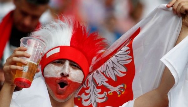 A Poland fan before the match Tuesday's Match.