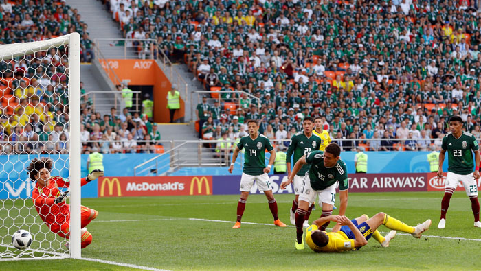 Suecia vence a México 3 a 0 en el Mundial Rusia 2018