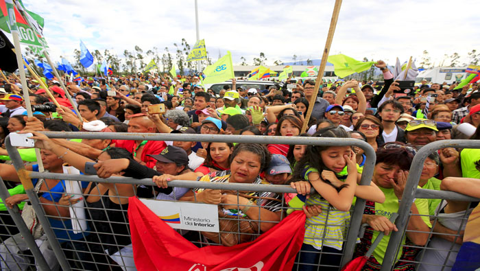En varias ocasiones se han registrado manifestaciones a favor de Rafael Correa.