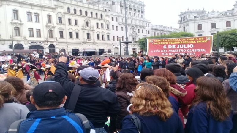 Huelga docente en Perú. Junio 2018. 