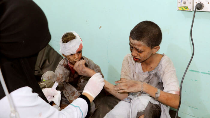 Las autoridades de Salud de Yemen señalaron que la mayoría de las víctimas del ataque eran niños