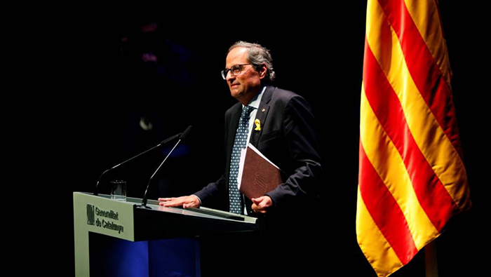 El presidente catalán presentó la tarde del martes en el Teatre Nacional de Cataluña (TNC) la ponencia denominada 