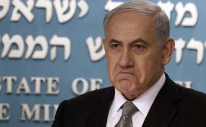 Prime Minister Netanyahu of Israel is pictured during a news conference at his office in Jerusalem.