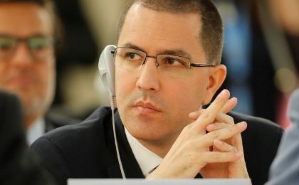 Venezuelan Foreign Minister Jorge Arreaza at the U.N. Human Rights Council.