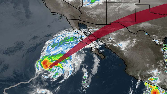 Las instituciones pronosticaron que la tormenta tropical Sergio llegará a los estados mexicanos de Sonora y Baja California Sur.