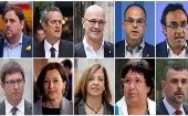 Los líderes catalanes imputados por la Fiscalía de España insisten en su inocencia. 