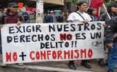 Los estudiantes colombianos exigen el aumento del presupuesto a 4,5 billones para las universidades públicas del país. 