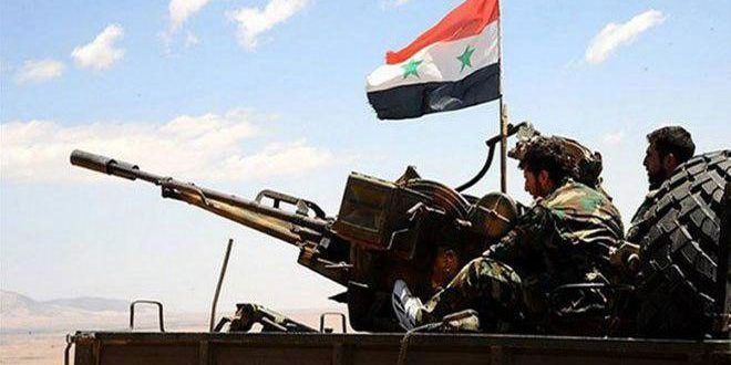 El ejército sirio se mantiene en lucha contra fuerzas terroristas en el territorio sirio.