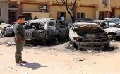 Bombardeos causan estragos en la ciudad de Trípoli.