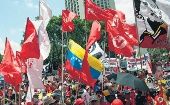 Los simpatizantes de Maduro se movilizaron en un acto de celebración de su victoria electoral. 