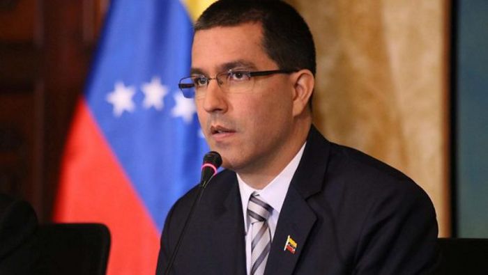 Jorge Arreaza responsabilizó a EE.UU. del bloqueo financiero y la campaña mediática contra Venezuela.
