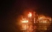 Las autoridades no han informado sobre la cantidad de víctimas fatales del incendio del ferry.