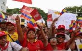 Los delegados internacionales se unieron al pueblo de Venezuela para reclamar el cese de la injerencia norteamericana.