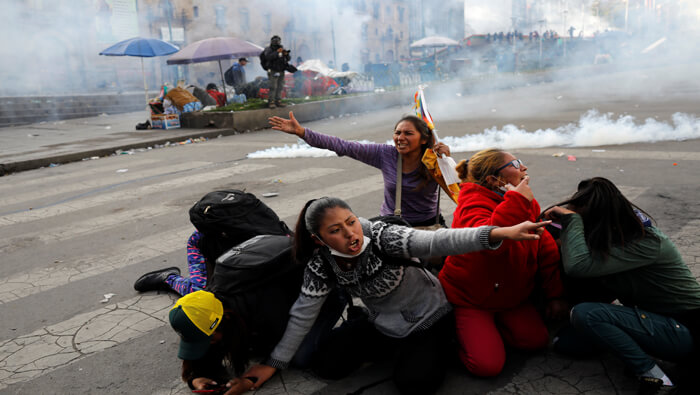 Se han registrado fuertes represiones contra las jornadas de movilizaciones de este viernes en varias localidades de Bolivia.