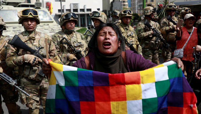 Enfrentamientos entre partidarios del presidente Evo Morales y las fuerzas de seguridad.