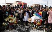 Partidarios del presidente boliviano Evo Morales lloran la muerte de un hombre en la región de Sacaba.