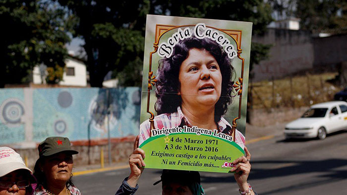 Cáceres cofundadora del Consejo Cívico de Organizaciones Populares e Indígenas de Honduras (Copinh), fue asesinada el pasado tres de marzo de 2016.