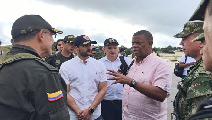 El viceministro del Interior colombiano también viajó a Bojayá luego de las denuncias por ataques de grupos armados ilegales.