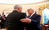 Trump aprovechó el recibimiento que hizo al primer ministro israelí, Benjamin Netanyahu, para dar el anuncio sobre su plan.