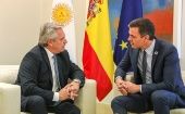 El presidente Alberto Fernández agradeció el respaldo ofrecido por el gobernante español, Pedro Sánchez.