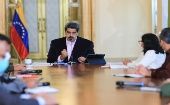 En una reunión, realizada este jueves en el Palacio de Miraflores, el presidente Nicólas Maduro hace llamado al diálogo con Duque y reitera llamado a la oposición venezolana.