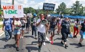 Los manifestantes marcharon por la ciudad de Atlanta contra el racismo y la violencia policial.