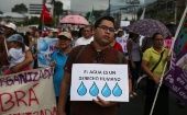 El pueblo salvadoreño se ha manifestado en reiteradas ocasiones contra la privatización del agua.