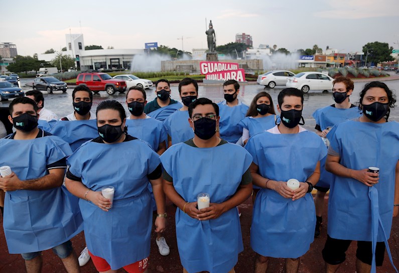La pandemia de la Covid-19 en México mantiene en constante actividad al personal sanitario.