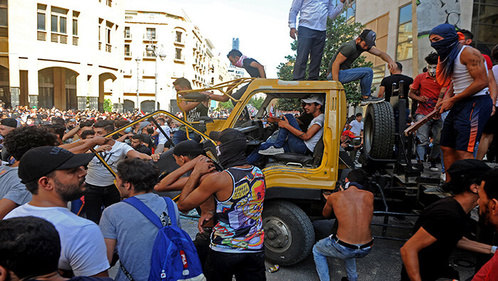 Las protestas contra el Gobierno libanés fueron convocadas bajo el lema el 