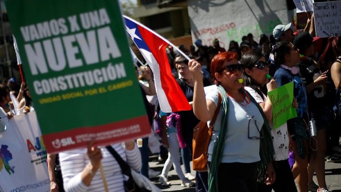 El plebiscito nació de las movilizaciones populares de octubre de 2019, cuando los chilenos rechazaron el modelo neoliberal.