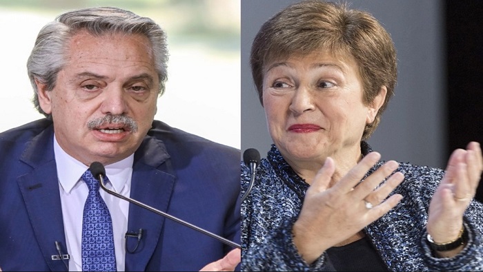 El presidente Alberto Fernández se comunicó este miércoles con la directora gerente del FMI, Kristalina Georgieva.