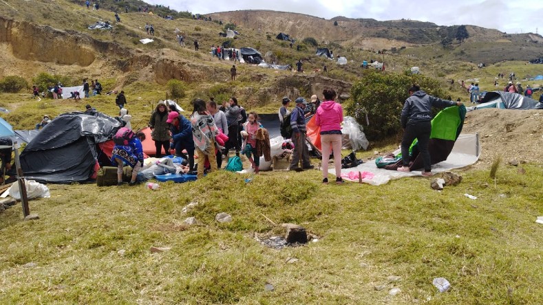 Las autoridades colombianas se preparan para desalojar a la comunidad de refugios humanitarios asentada al sur de Ciudad Bolívar.           