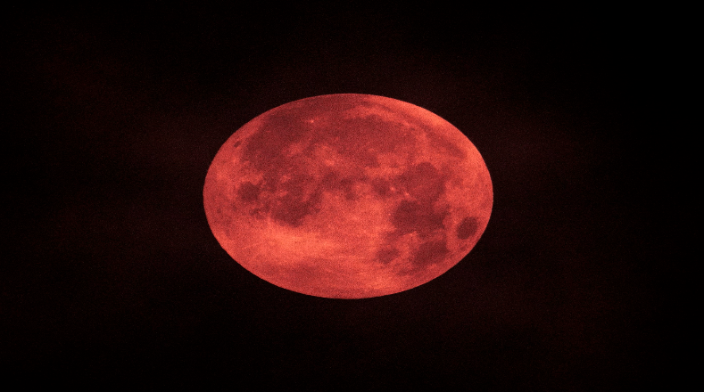 Lo normal es que solo haya una luna llena al mes, pero el próximo sábado 31 se presentará la segunda luna llena de octubre. En esta imagen resalta el maravilloso tono cobrizo de la luna, característico de los eclipses, captado en España por la fotógrafa Cati Cladera.