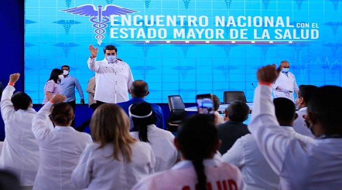 El presidente venezolano denunció que se le ha bloqueado a Venezuela la compra de fármacos contra el coronavirus.