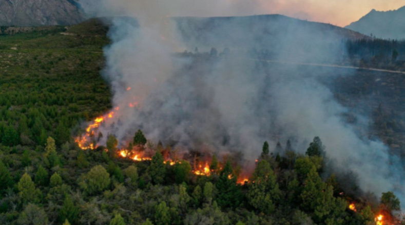 Vea el desastre causado por incendios en región de la Patagonia