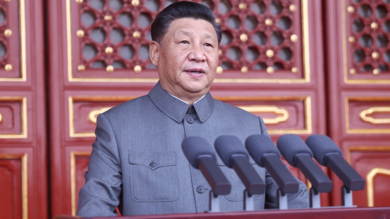 Desde el mismo lugar en el cual se proclamó la República Popular en 1949, el mandatario chino, Xi Jinping, también secretario general del PCCh habló a los congregados.