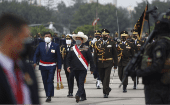 La gran parada militar se celebra esta vez en el marco del Bicentenario de la Independencia de Perú.