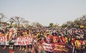 Miles de representantes de pueblos originarios han marchado a Brasilia para presionar y seguir el juicio de cerca.