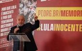 El expresidente Lula da Silva criticó que Bolsonaro no se sienta en el papel de representar a los 213 millones de brasileños mas que a sí mismo y su familia.