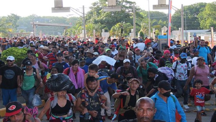 Se trata de la quinta caravana de migrantes formada este año, que procuran llegar inicialmente a Ciudad México para hallar hallar respuesta a sus pedidos de refugio.