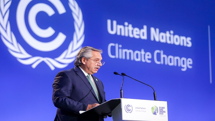 Alberto Fernández propuso aplicar mecanismos de canje de deuda por acción climática y la creación de un comité político y técnico sobre financiamiento de la transición climática.