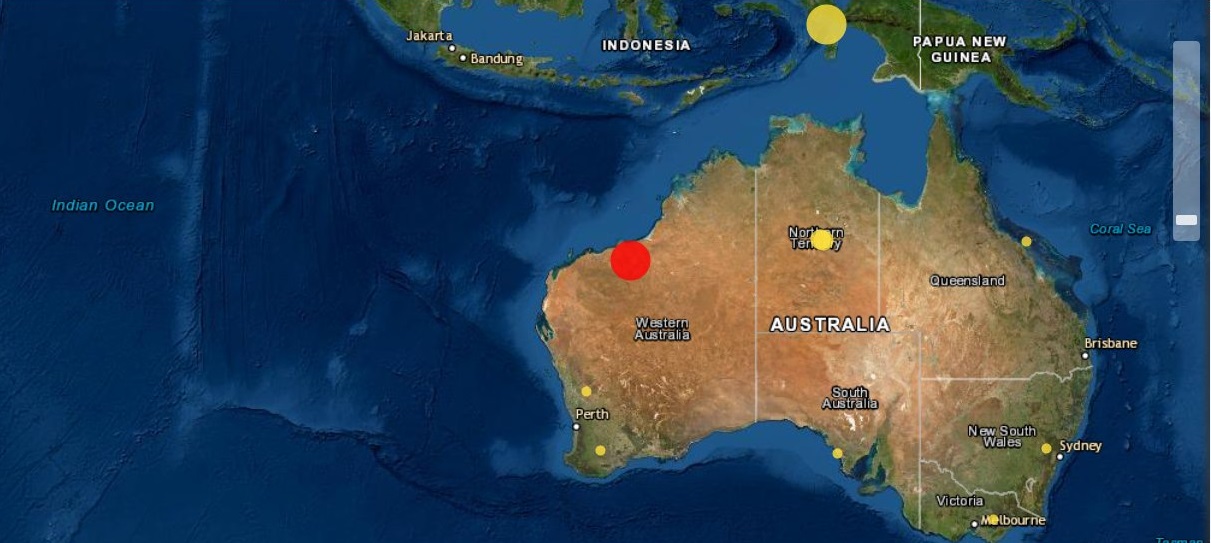 El sismo se registró a 1.268 kilómetros de Perth, urbe con casi 2 millones de habitantes.